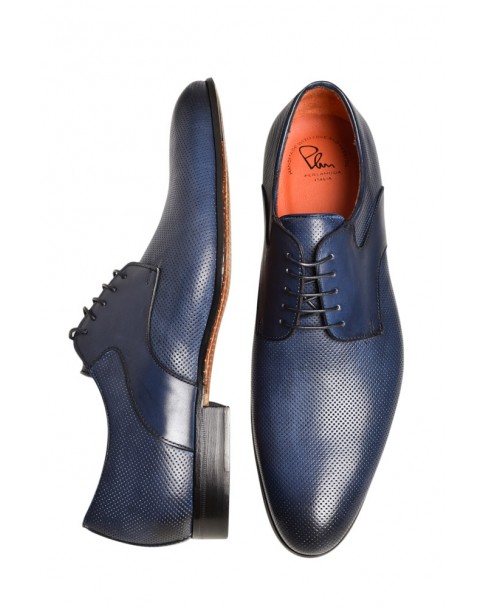 Δερμάτινα παπούτσια σαγρέ Per La Moda Σκούρο μπλε 190I-DEEP BLU
