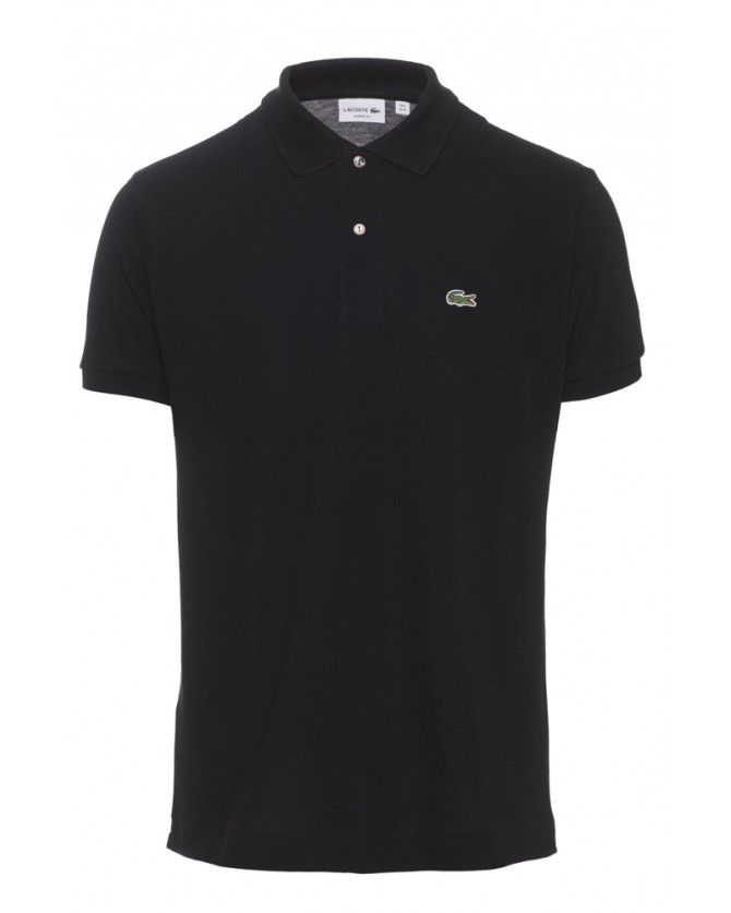 Polo μπλούζα μονόχρωμη Lacoste Μαύρο 3L1212 031-NOIR