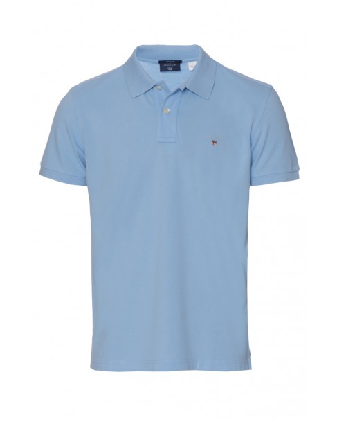 Polo μπλούζα μονόχρωμη Gant Σιέλ 3G2201-468