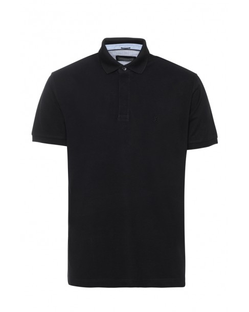 Polo μπλούζα μονόχρωμη The Bostonians Μαύρο 3PS1050-B00031