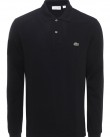 Polo μπλούζα μονόχρωμη Lacoste Μαύρο 3L1312 L031-NOIR