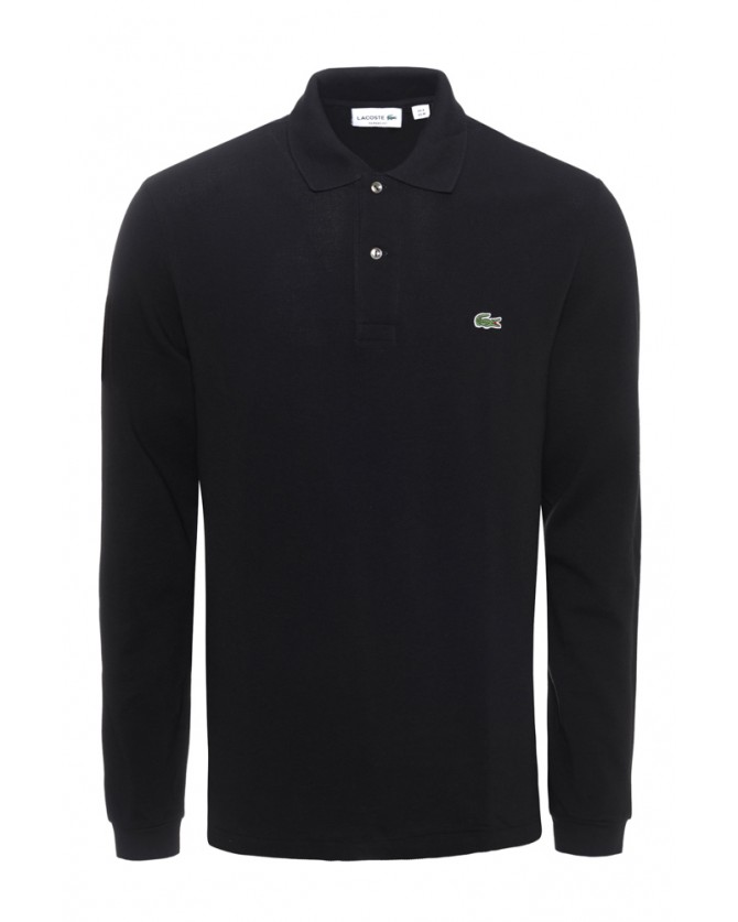 Polo μπλούζα μονόχρωμη Lacoste Μαύρο 3L1312 L031-NOIR