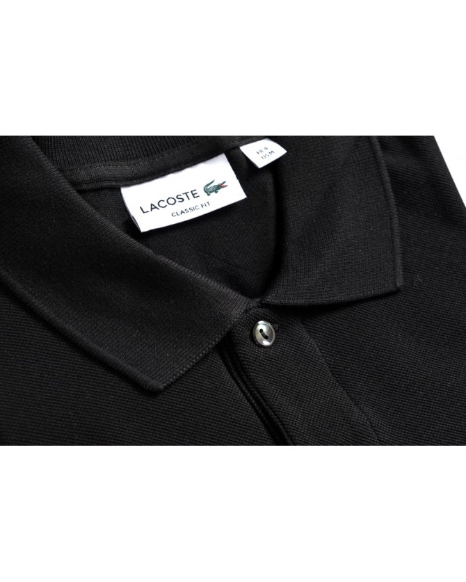 Polo μπλούζα μονόχρωμη Lacoste Μαύρο 3L1312 L031-NOIR