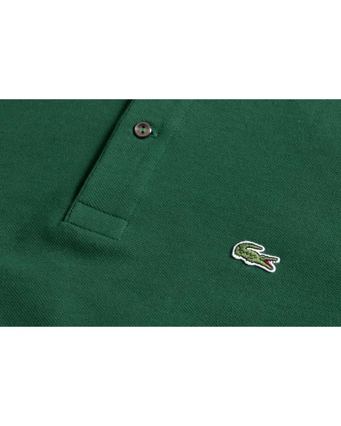 Polo μπλούζα μονόχρωμη Lacoste Πράσινο 3L1312-L132