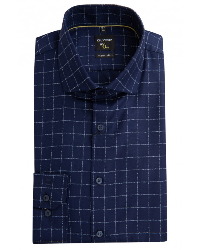 Πουκάμισο καρό Olymp Σκούρο μπλε 2524-18