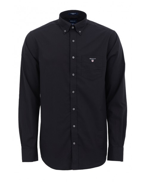 Πουκάμισο Gant Μαύρο Regular Fit Broadcloth Shirt 3G3046400-G0005