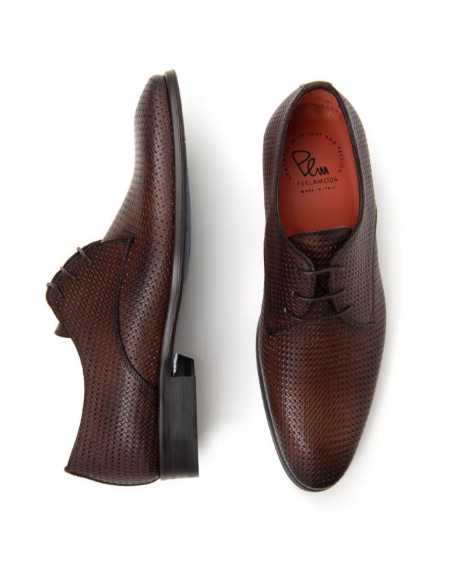 Υπόδημα γαμπριάτικο Per La Moda Καφέ 914T/ST191-MARRONE