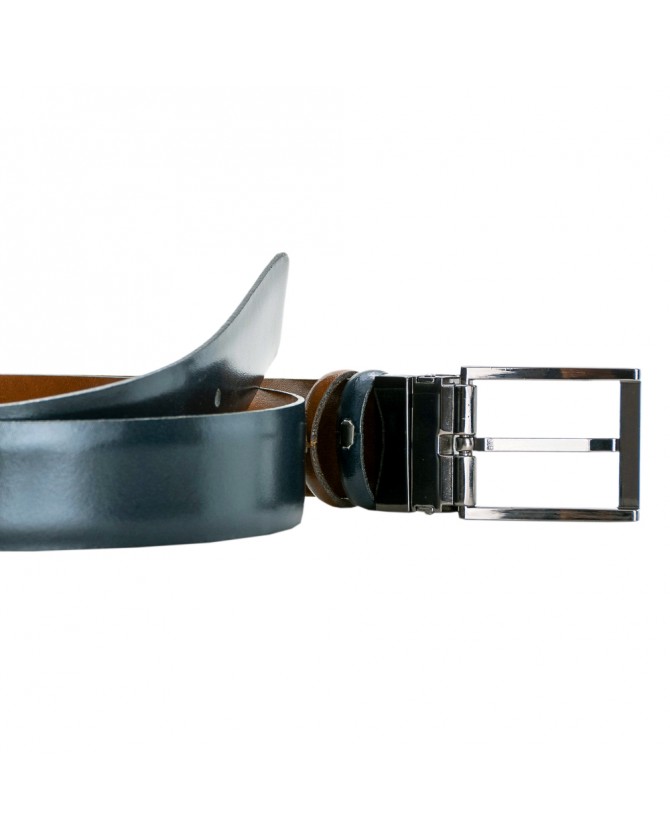 Ζώνη διπλής όψης Guy Laroche Μπλε-Ταμπά GL111-BLUE/TAMPA