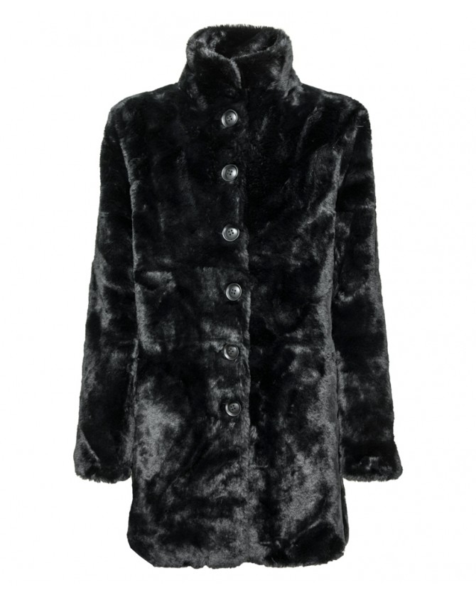 Παλτό Rino&Pelle Μαύρο NONNA700W 0990-BLACK