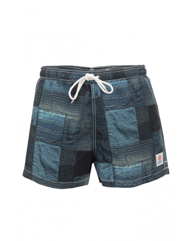 Μαγιό Boxer Franklin&Marshall Σκούρο μπλε BWUA9031-INDIGO PATCHWORK