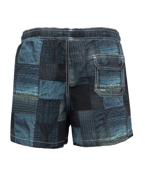 Μαγιό Boxer Franklin&Marshall Σκούρο μπλε BWUA9031-INDIGO PATCHWORK