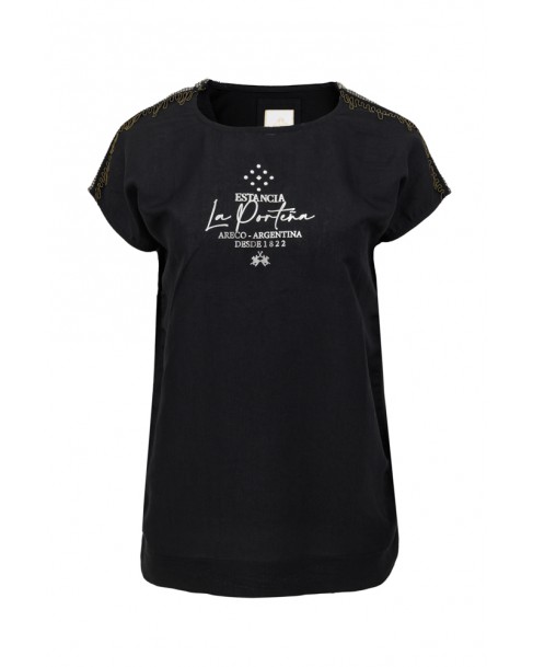 T-shirt La Martina Μαύρο 3LMRWR008-09999