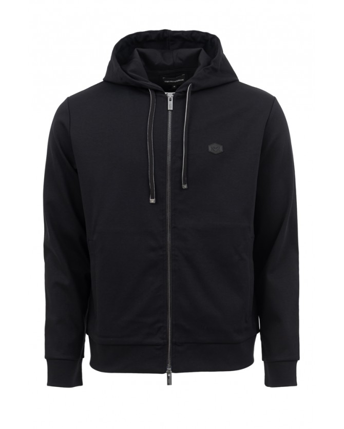 Ζακέτα φούτερ Emporio Armani Μαύρη 8N1MG01JBTZ 0999-nero