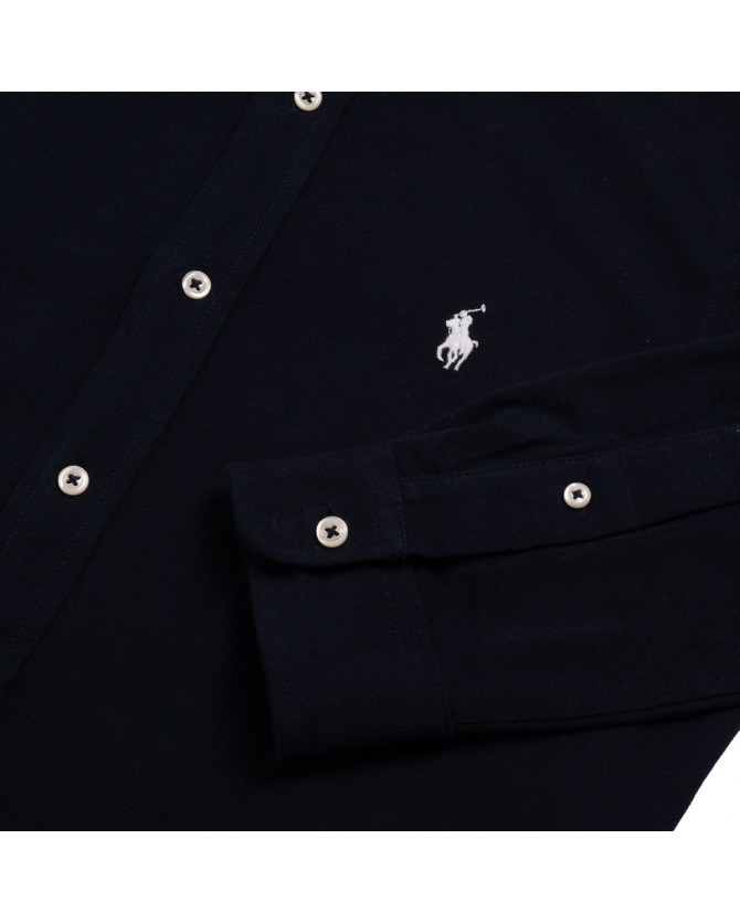 Πουκάμισο Ralph Lauren Σκούρο μπλε σε πικέ ύφασμα 710654408-016