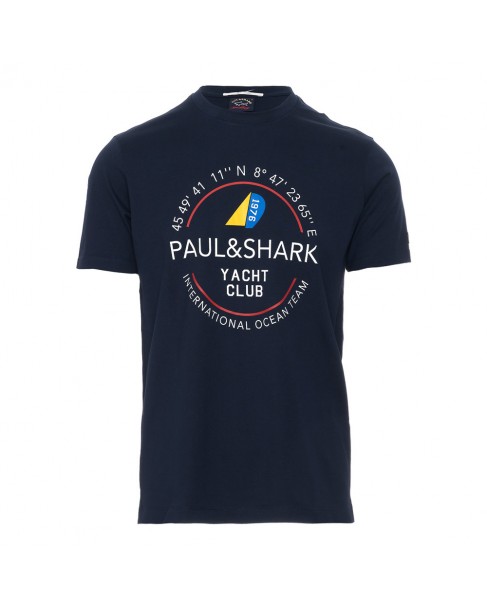 T-shirt Paul&Shark Σκούρο μπλε 22411103-13