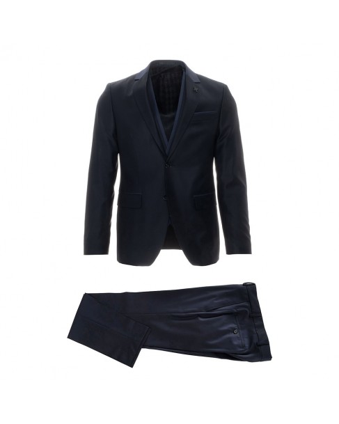 Κοστούμι με γιλέκο Karl Lagerfeld Σκούρο μπλε 115244-521096-690