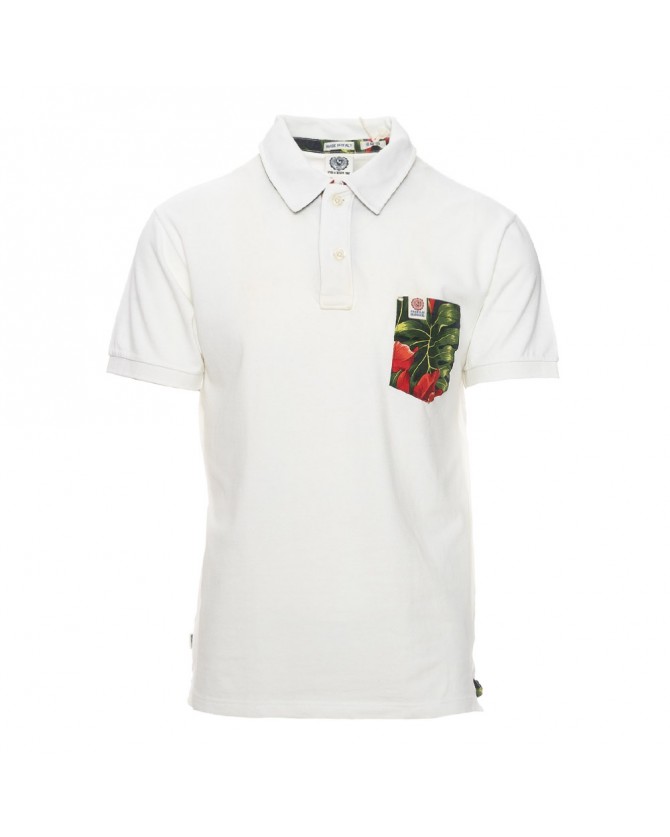 Polo t-shirt Franklin&Marshall Λευκό POMAL225-WHITE
