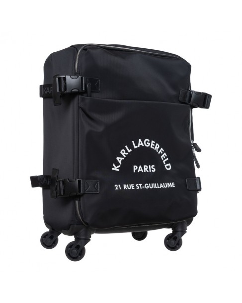 Βαλίτσα Karl Lagerfeld Μαύρη Rsg Nylon Trolley 225M3022-A999 Black Διαστάσεις: 36Χ46Χ20cm
