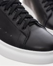 Υπόδημα Sneakers Per La Moda Μαύρο REY1K/VIT/U11-PELLE BIANCA