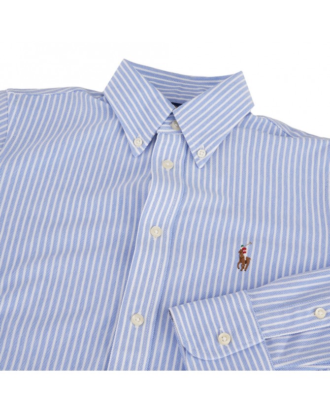 Πουκάμισο Ralph Lauren Σιέλ Ριγέ 211664416 002-HARBOR ISL