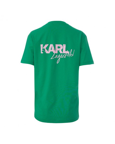T-shirt Karl Lagerfeld Πράσινο 235W1704-693 BRIGHT GREEN