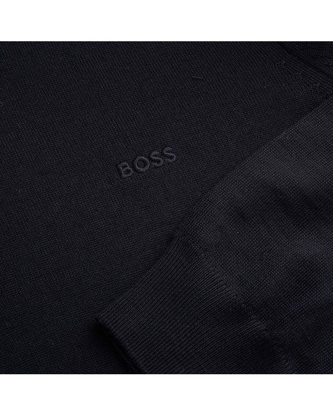 Μπλούζα polo μάλλινη Boss Σκούρο μπλε Bono-L 50476357-404