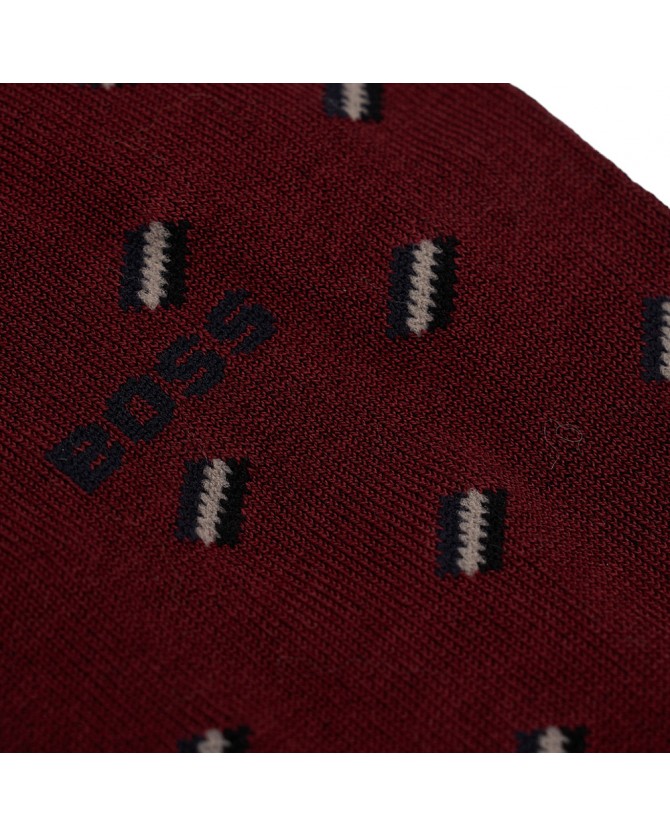 Κάλτσες σετ 2 τεμαχίων Boss Μπορντώ 2P RS Minipattern MC 50478350-605