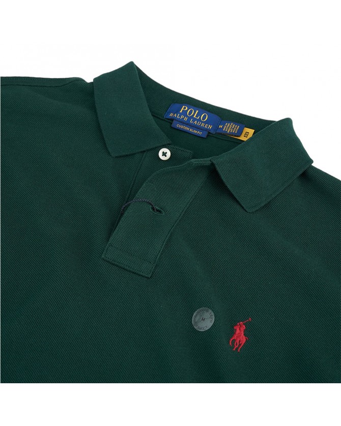 Polo t-shirt Ralph Lauren Πράσινο βαμβακερό 710782592-015 Custom slim fit