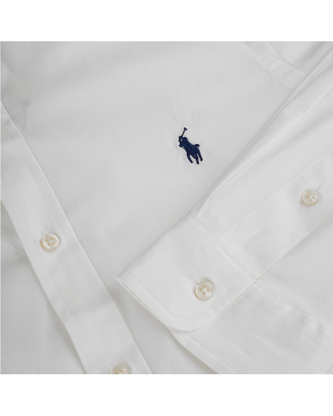 Πουκάμισο ανδρικό Ralph Lauren Λευκό βαμβακερό 710928254-002 Slim fit