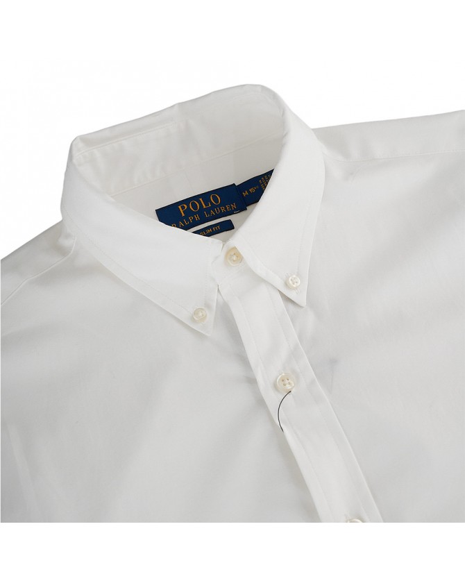 Πουκάμισο ανδρικό Ralph Lauren Λευκό βαμβακερό 710928254-002 Slim fit
