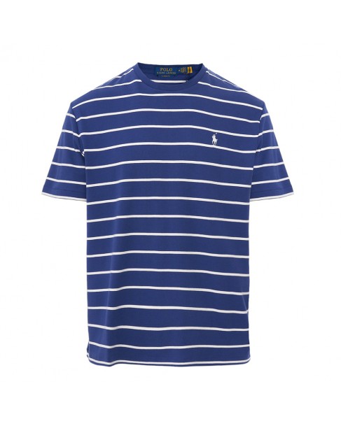 T-shirt ανδρικό Ralph Lauren Μπλε ριγέ βαμβακερό 710934666-001