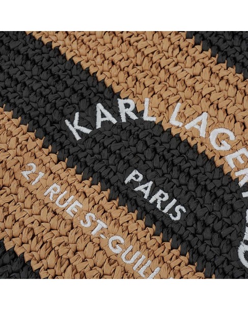 Τσάντα ψάθινη Karl Lagerfeld Μαύρη 241W3008-425