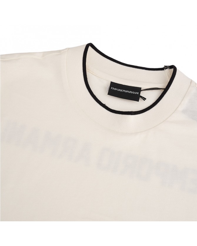 T-shirt ανδρικό Emporio Armani Εκρού βαμβακερό 3D1T731JPZZ-01B4