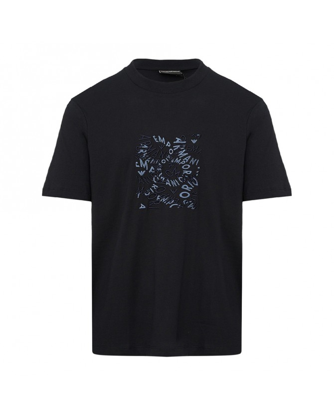 T-shirt ανδρικό Emporio Armani Σκούρο μπλε βαμβακερό 3D1TG31JPZZ-09R1