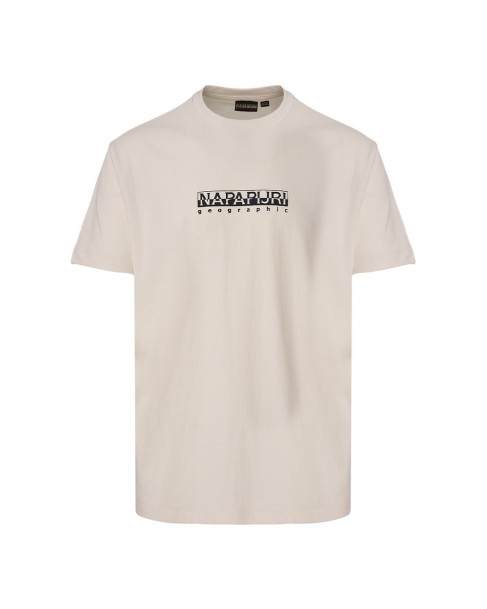 T-shirt ανδρικό Napapijri Λευκό S-BOX SS NP0A4H8S N1A-White whisper Regular fit