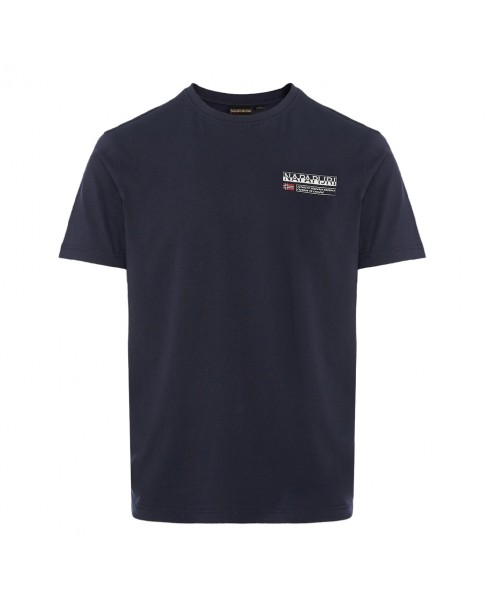 T-shirt ανδρικό Napapijri βαμβακερό Σκούρο μπλε  S-KASBA NP0A4HQQ 176-marine