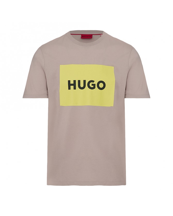 T-shirt ανδρικό Hugo Μπεζ βαμβακερό  Dulive222 50467952-055 Regular fit