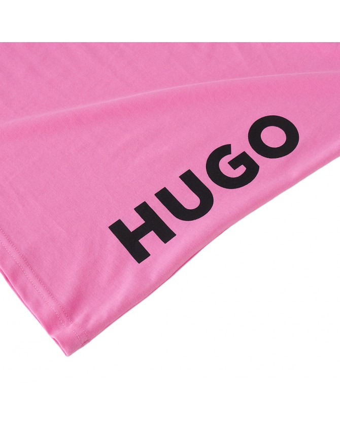 T-shirt ανδρικό Hugo Ροζ βαμβακερό 50493727-661 Relaxed fit
