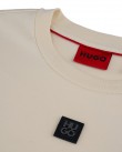 T-shirt ανδρικό Hugo βαμβακερό Εκρού Dalile 50505201-121 Regular fit