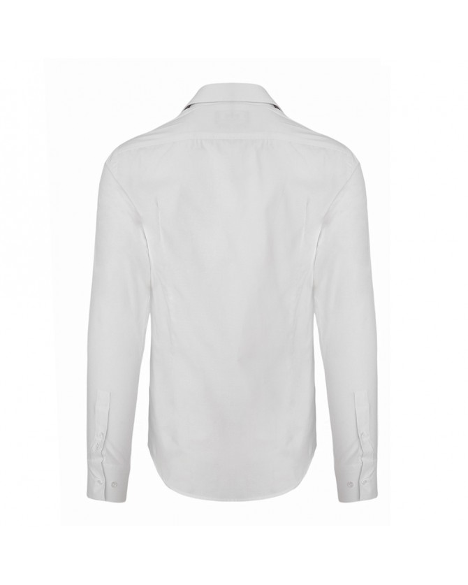 Πουκάμισο ανδρικό The Bostonians βαμβακερό Λευκό 3ACP2128-B001WH Slim fit