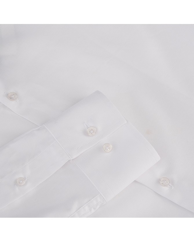 Πουκάμισο ανδρικό The Bostonians βαμβακερό Λευκό 3ACP2128-B001WH Slim fit