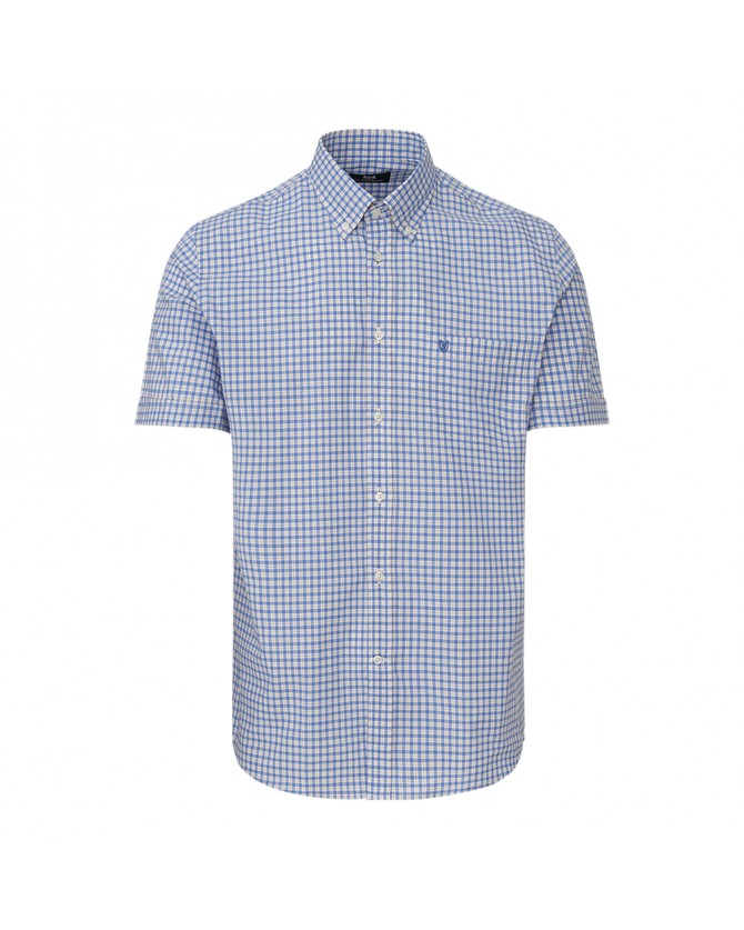 Πουκάμισο κοντομάνικο The Bostonians Σιέλ 3BACH8464-B117YE