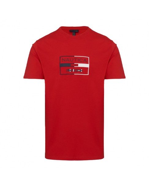 T-shirt ανδρικό Nautica Κόκκινο βαμβακερό 3NCN1M01613-NC835