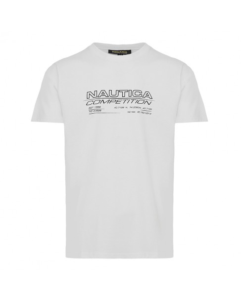 T-shirt ανδρικό Nautica Λευκό βαμβακερό 3NCN7M01345-NC908 Regular fit