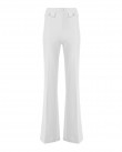 Παντελόνα Elisabetta Franchi Λευκή PA02941E2-360 Classic fit