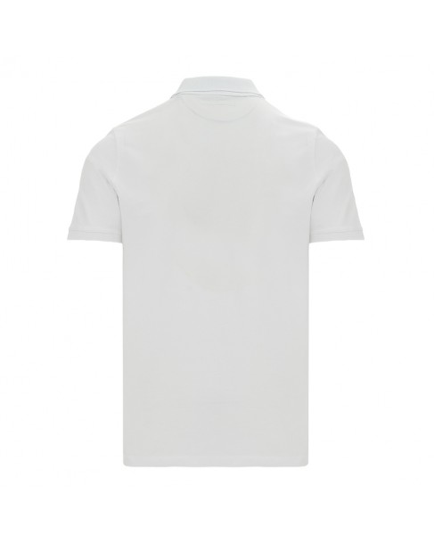 Polo t-shirt ανδρικό Karl Lagerfeld Λευκό βαμβακερό 745015-542221-10