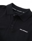 Polo t-shirt ανδρικό Karl Lagerfeld Μαύρο βαμβακερό 745015-542221-990