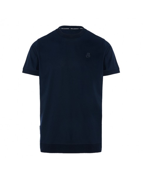 T-shirt ανδρικό Karl Lagerfeld βαμβακερό Σκούρο μπλε 755001-542200-690 Regular fit