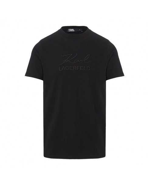 T-shirt ανδρικό Karl Lagerfeld Μαύρο βαμβακερό 755030-542225-990