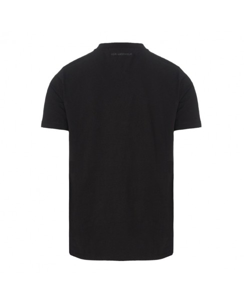 T-shirt ανδρικό Karl Lagerfeld Μαύρο βαμβακερό 755030-542225-990